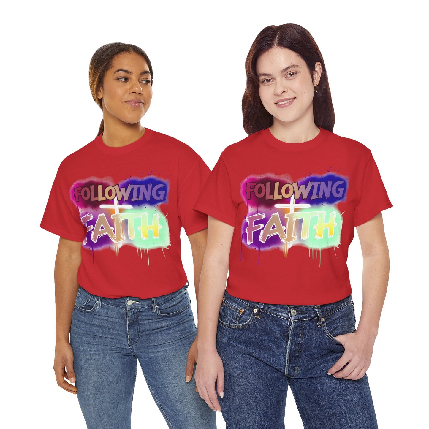 Colorful Faith Graphic Unisex Heavy Cotton Tee - Perfect for Inspirational Wear