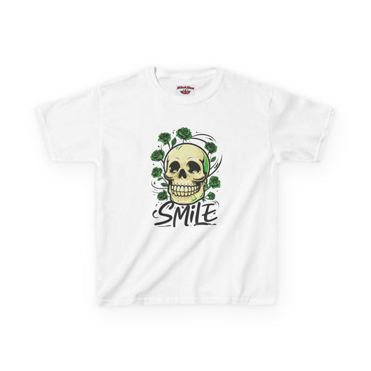 Kids Skull Graphic Tee - 'SMILE' Design