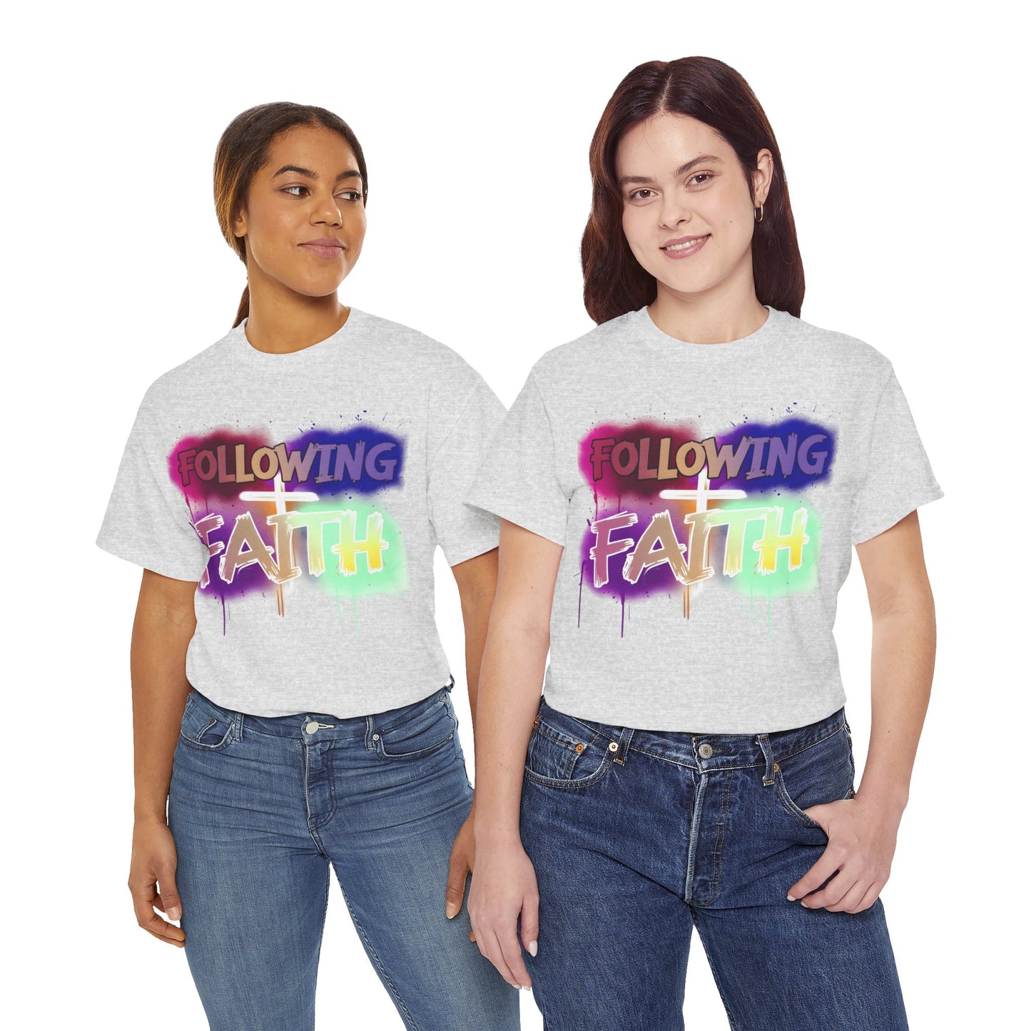 Colorful Faith Graphic Unisex Heavy Cotton Tee - Perfect for Inspirational Wear