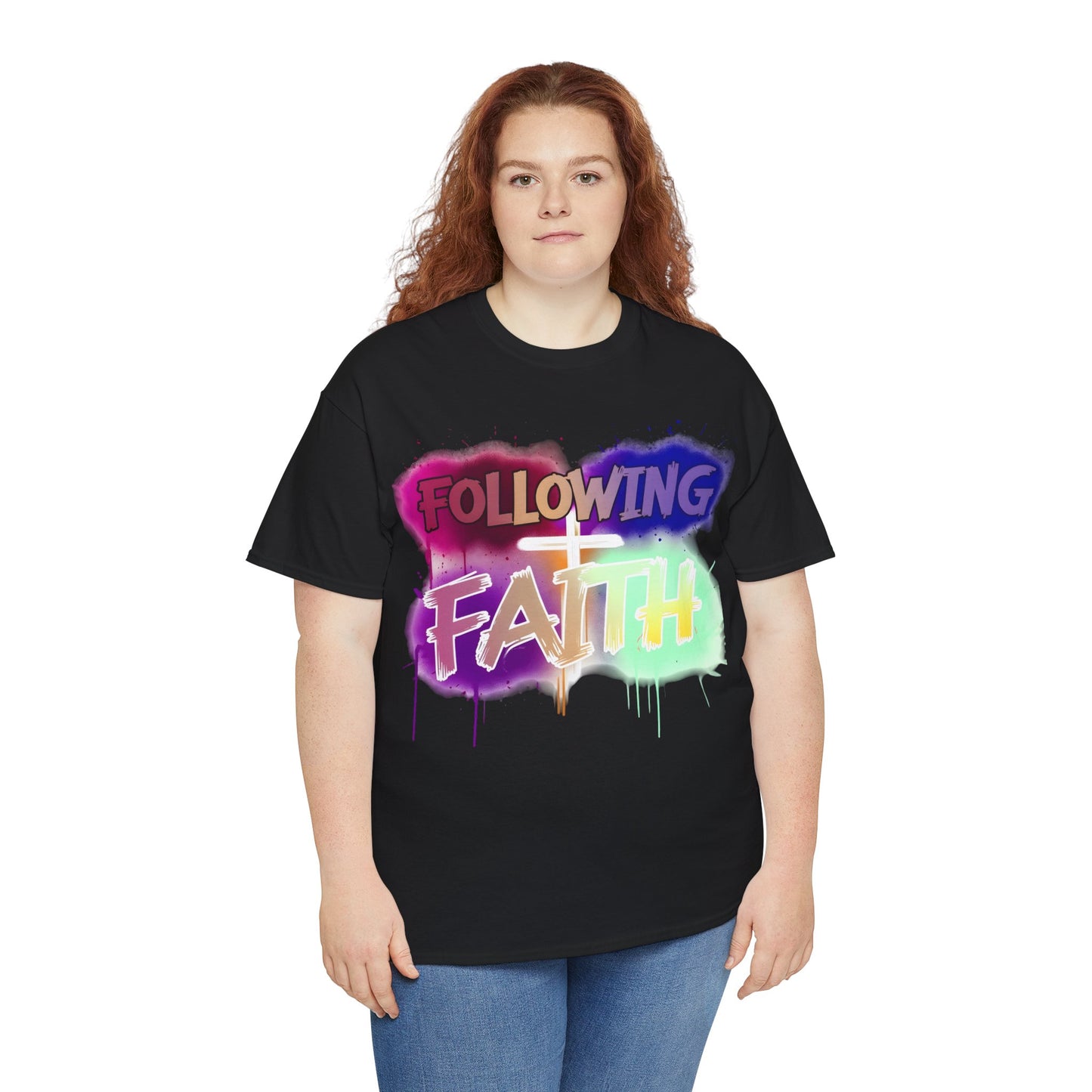 Colorful Faith Graphic Unisex Heavy Cotton Tee - Perfect for Inspirational Wear