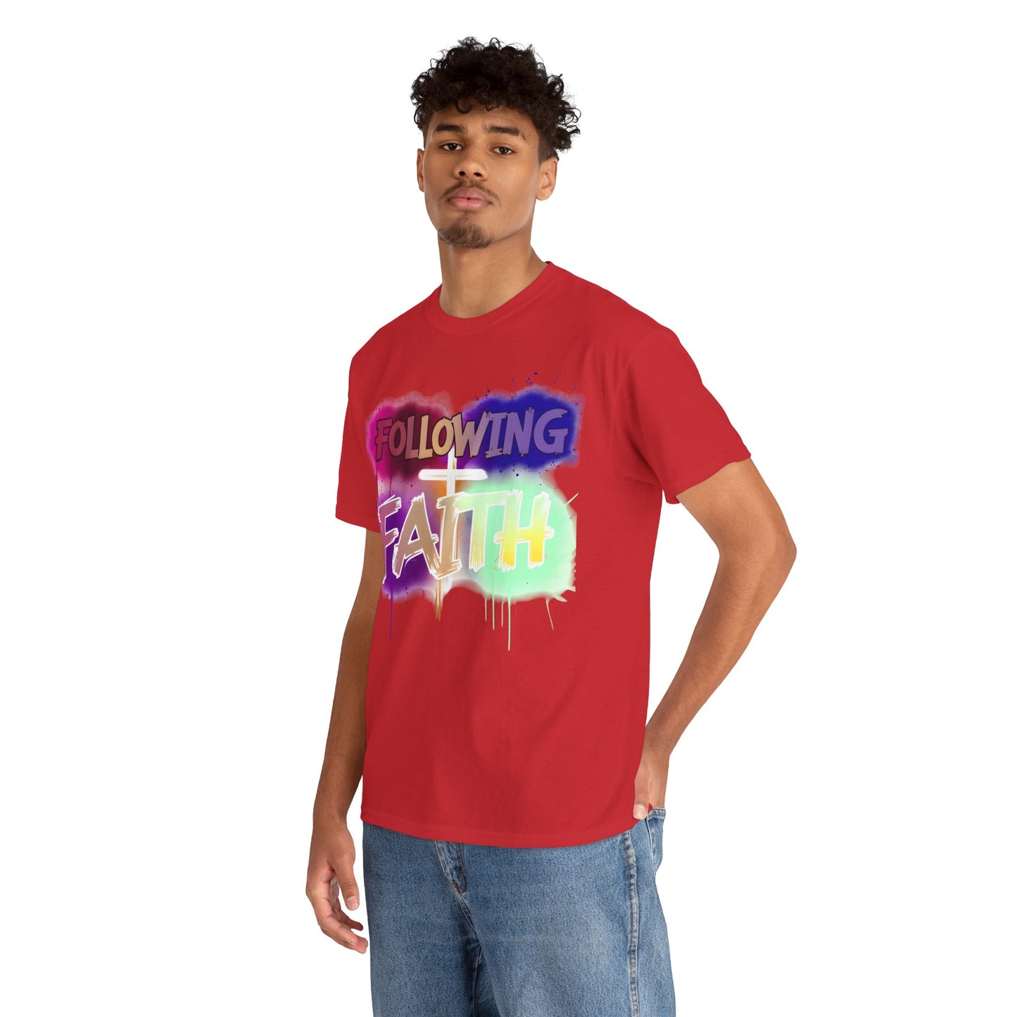 Colorful Faith Graphic Unisex Heavy Cotton Tee - Perfect for Inspirational Wear