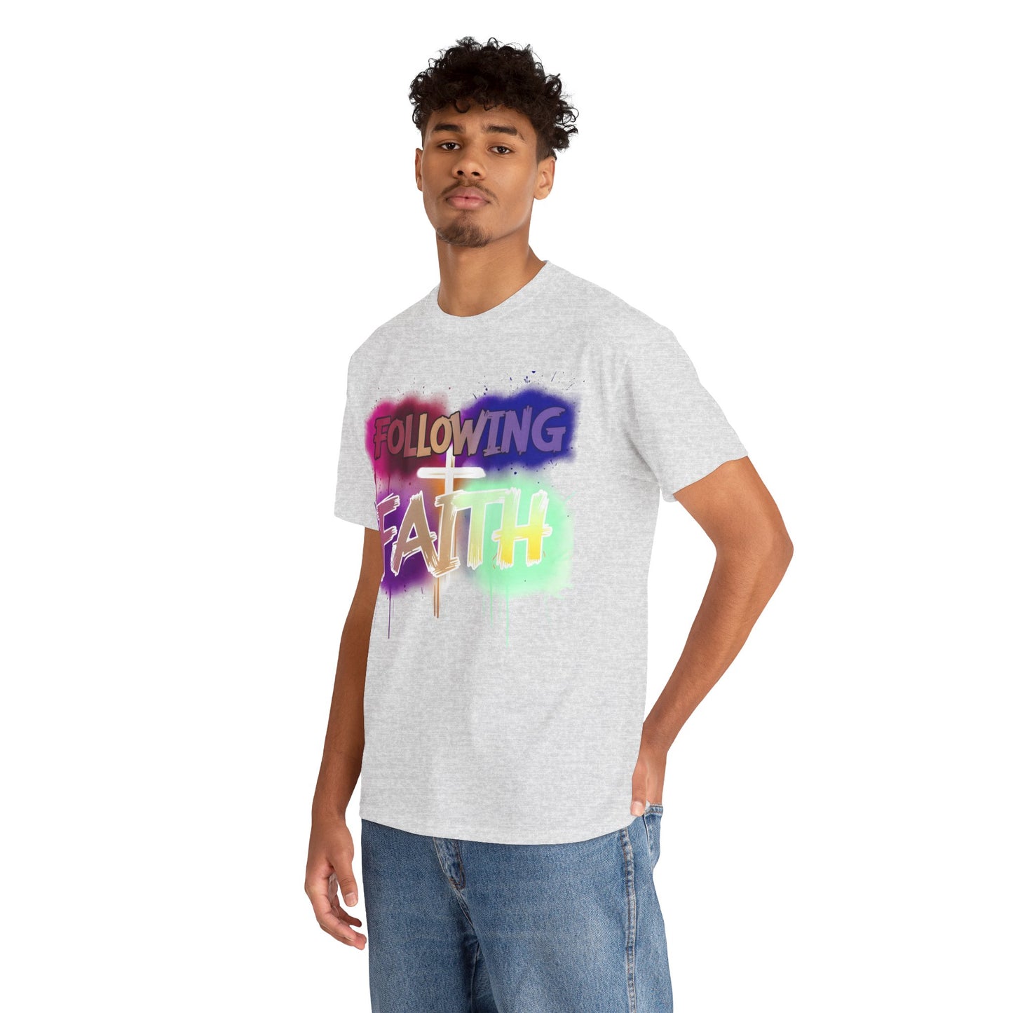 Colorful Faith Graphic Unisex Heavy Cotton Tee - Perfect for Inspirational Wear