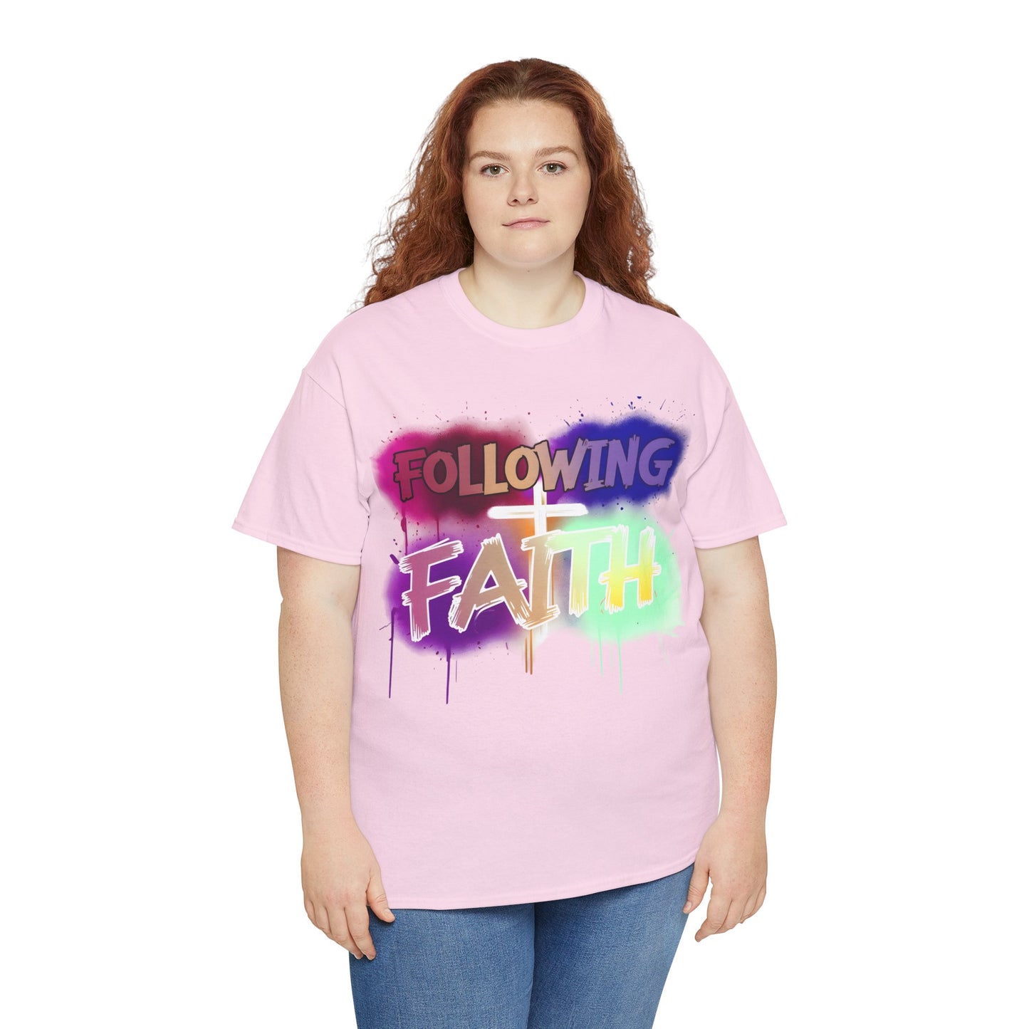 Colorful Faith Graphic Unisex Heavy Cotton Tee - Perfect for Inspirational Wear