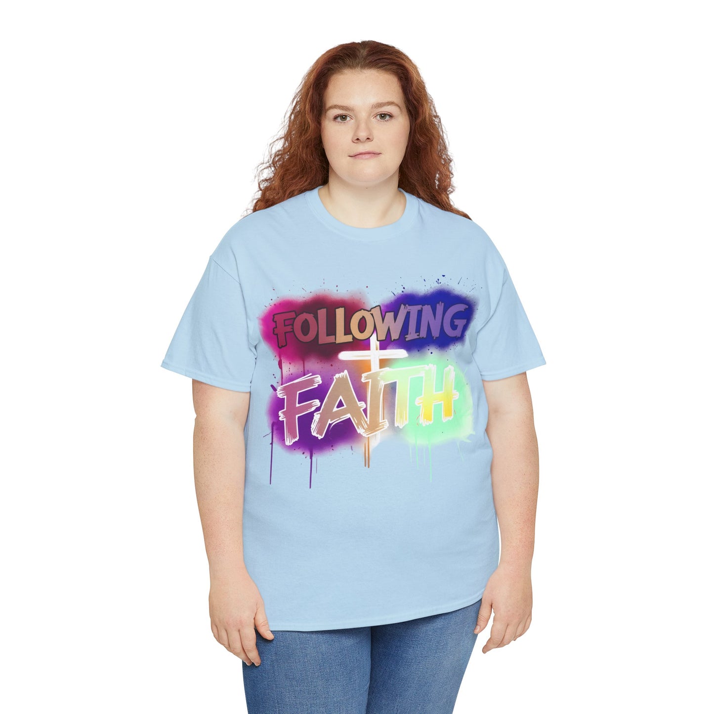 Colorful Faith Graphic Unisex Heavy Cotton Tee - Perfect for Inspirational Wear