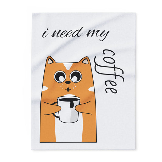 I need my coffee Fleece Blanket